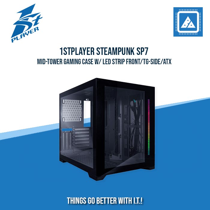 1STPLAYER STEAMPUNK SP7 MID-TOWER GAMING CASE W/ LED STRIP FRONT/TG-SIDE/ATX 1STPLAYER STEAMPUNK SP7 MID-TOWER GAMING CASE W/ LED STRIP FRONT/TG-SIDE/ATX